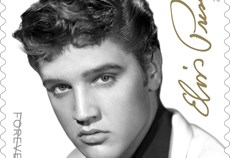 Young Elvis stamp